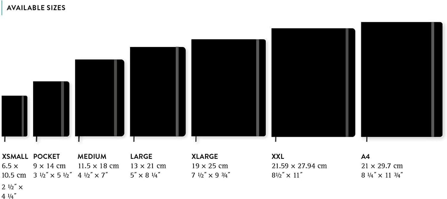 Moleskine Classic Notebook, Soft Cover, XL 7.5" x 9.5 Squared/Grid, Black, 192