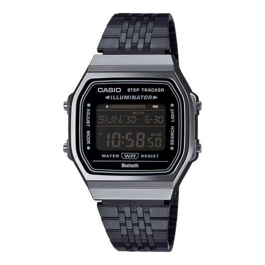 Vintage ABL-100WEGG-1B Bluetooth Fitness Watch, Retro Design, Step Tracker.