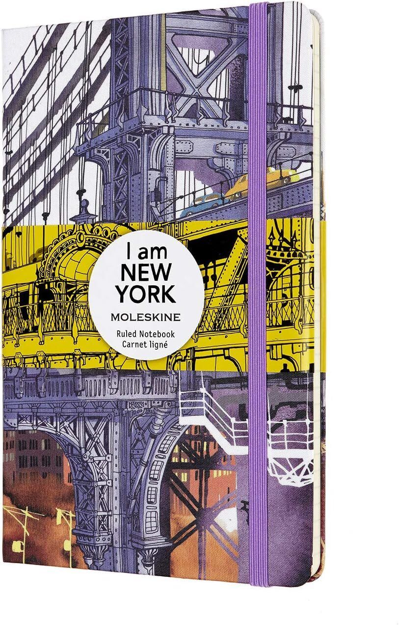 Moleskine Limited Edition Notebook I Am New York, Large, Ruled/Lined, White, ...