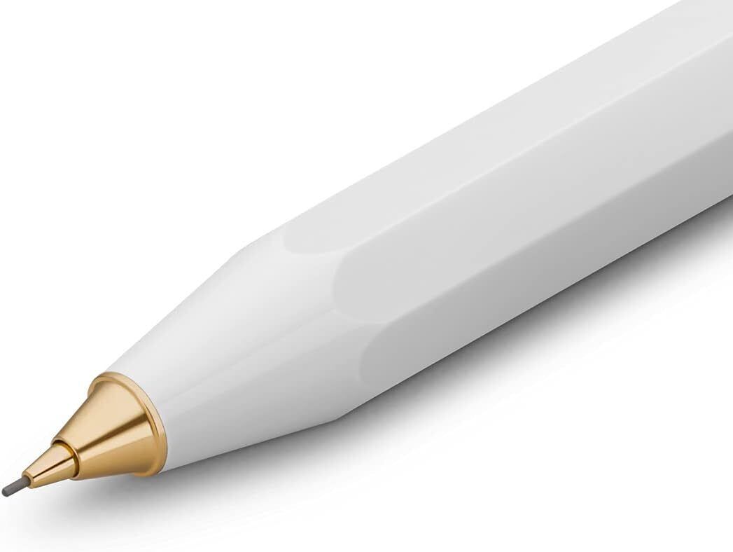 Kaweco Classic Sport Mechanical Pencil - Slim 0.7mm, Refillable, White Design