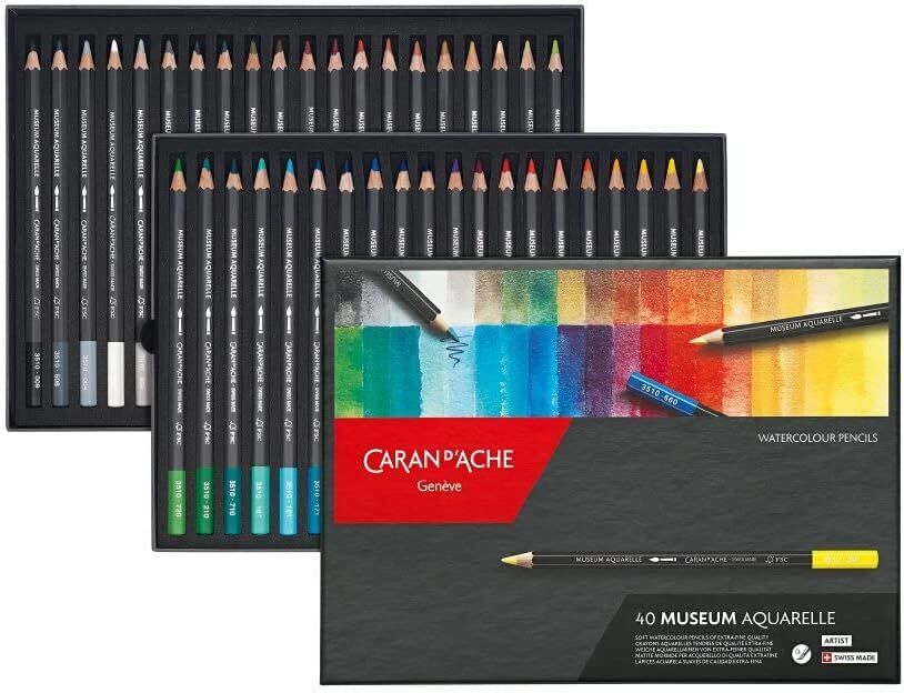 Caran D'Ache Museum Aquarelle Pencil 40 Color Set 3510.34