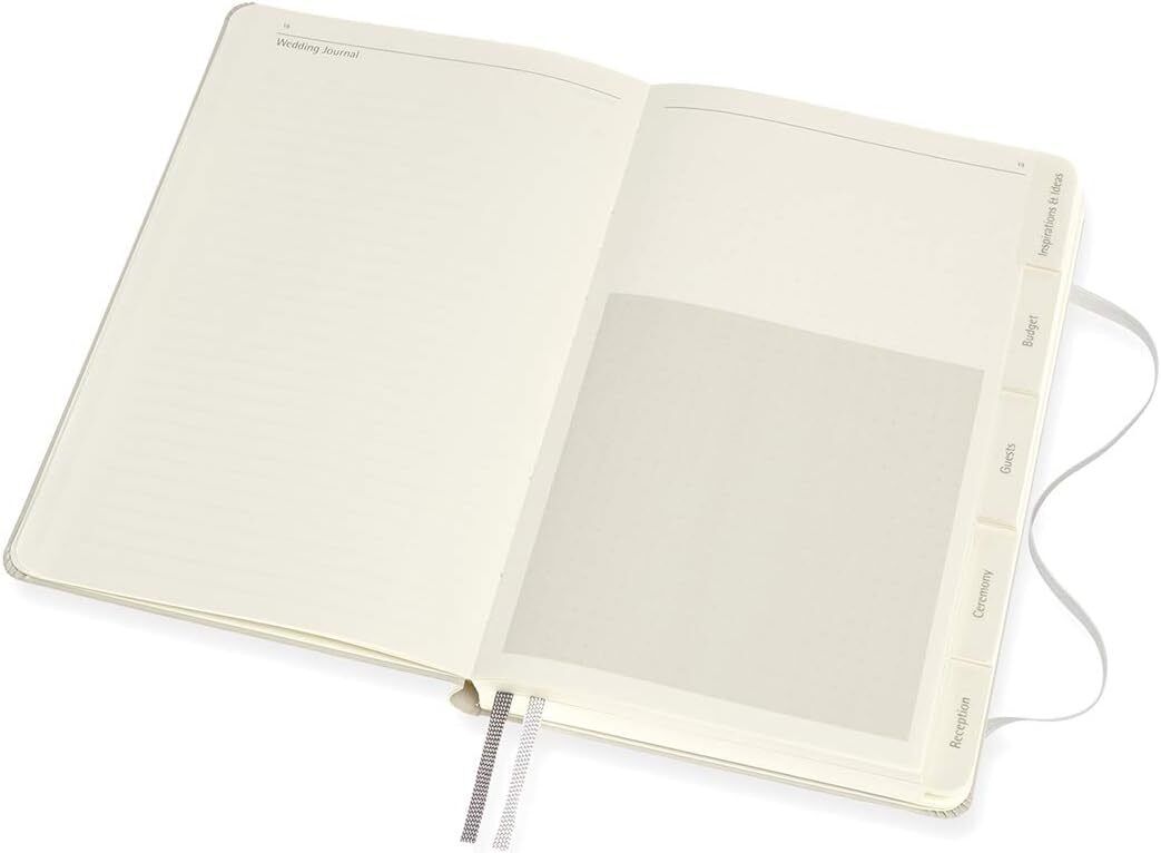 Moleskine Passion Journal, Wedding, Hard Cover, Large (5" x 8.25") Pearl Grey,