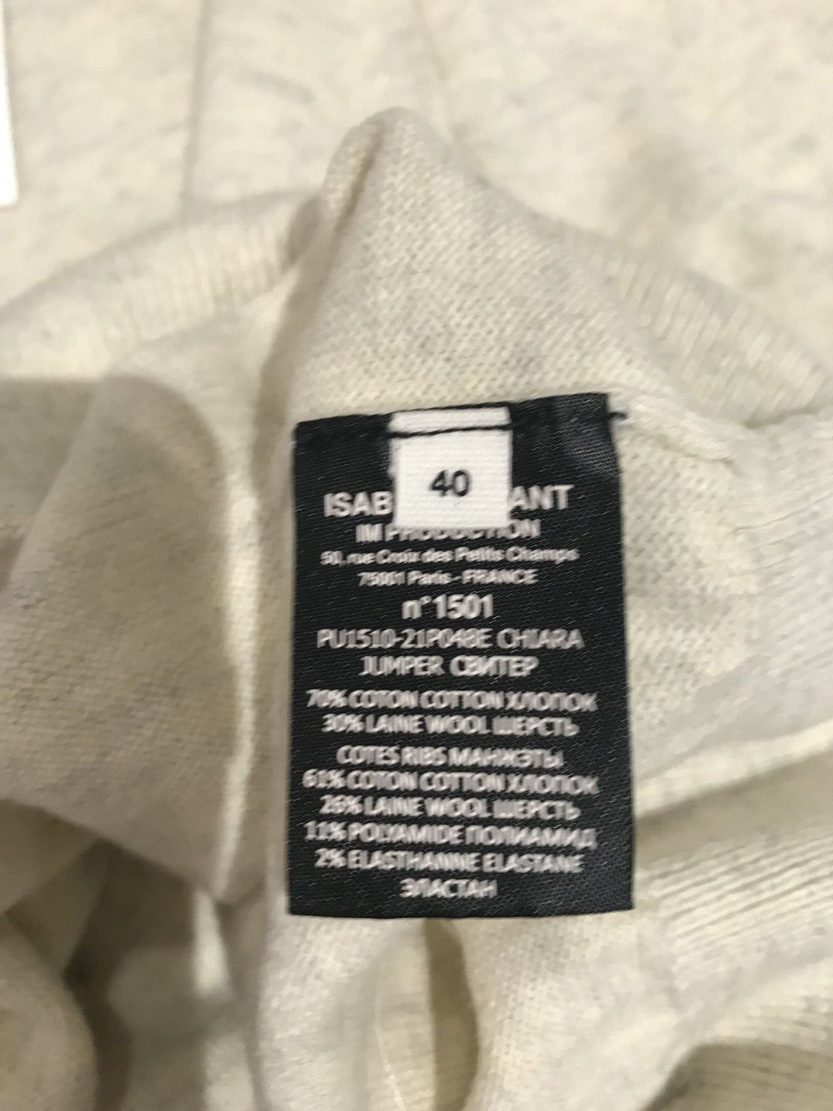 NWT Isabel Marant Etoile Women's Grey Flint Fine Knit Sweater Sz 40/8 Crew Neck