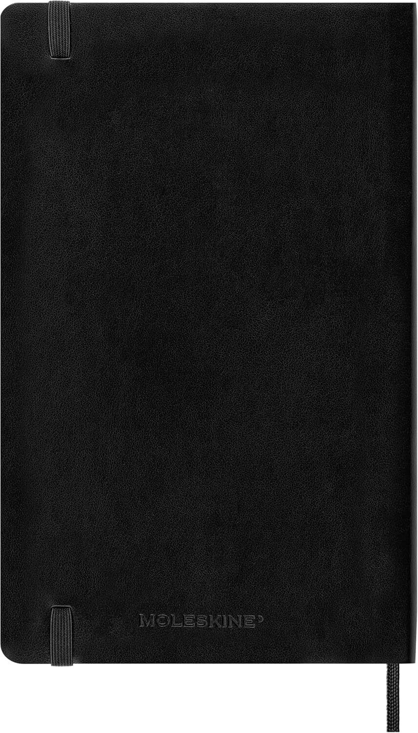 Moleskine Classic Squared Soft Cover Notebook, Large 5 x 8.25-Inches NOS