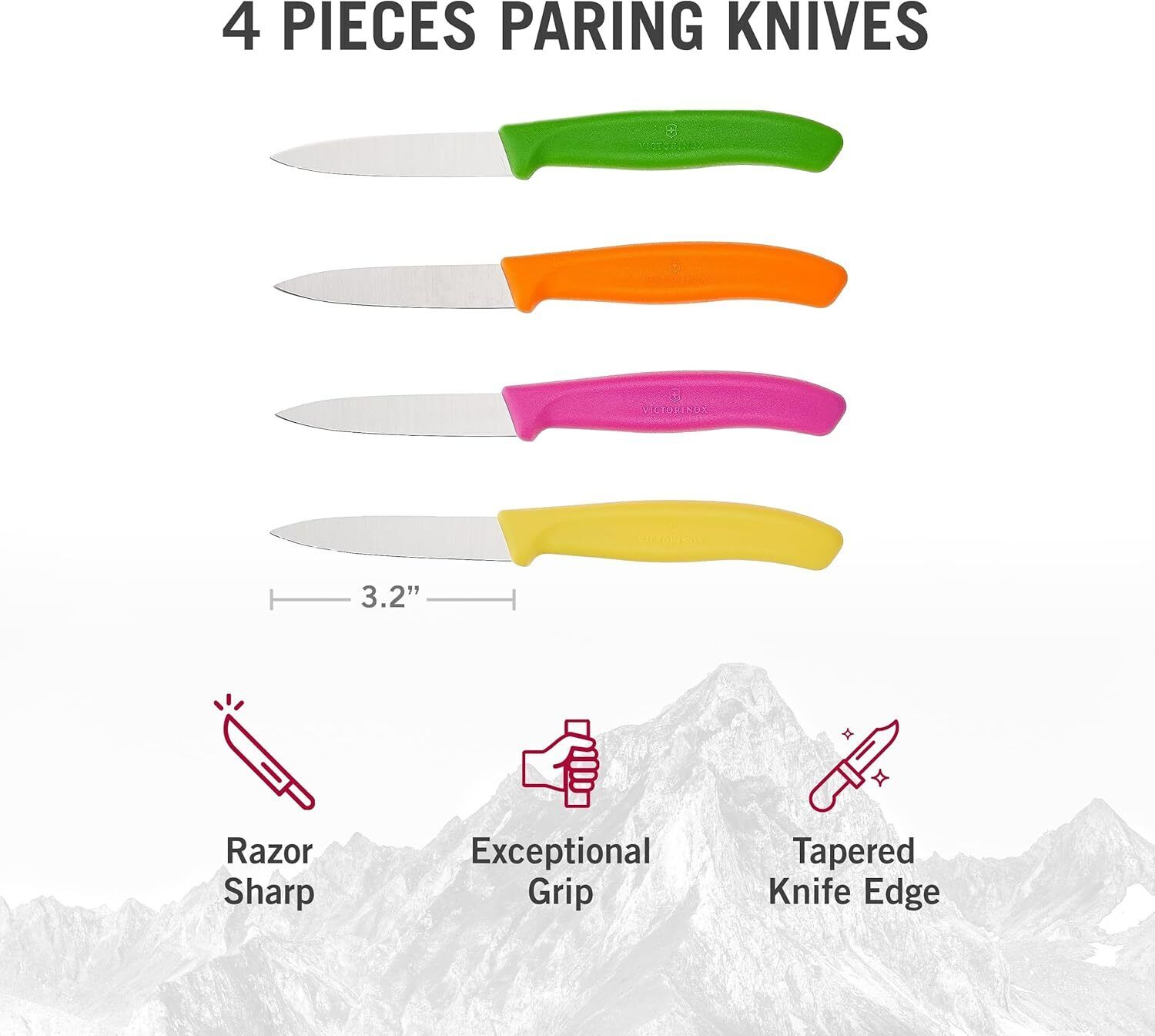 Victorinox Swiss Classic Paring 4-Piece 3" Knife Set - Multicolored