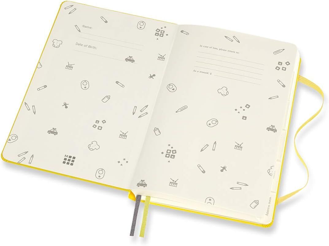 Moleskine Passion Journal, Baby, Hard Cover, Large (5" x 8.25") Yellow, 400 Page