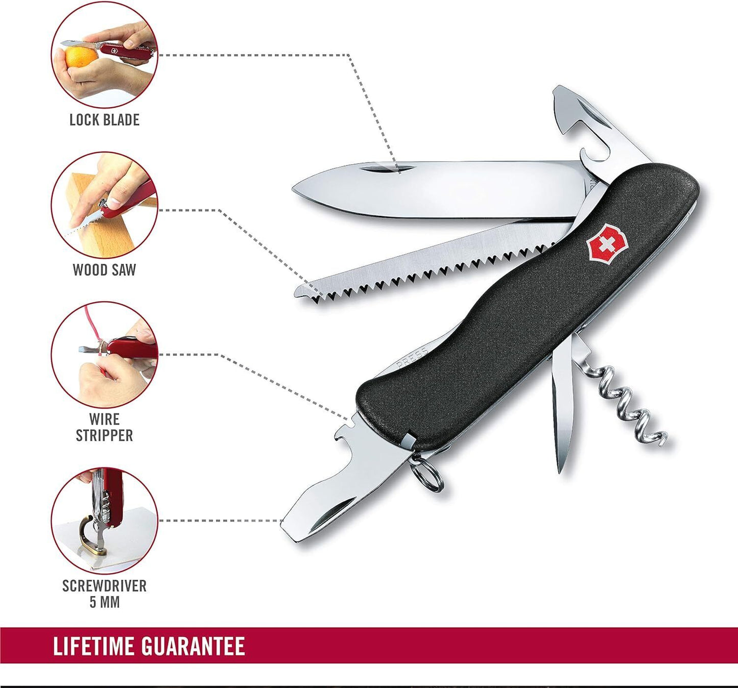 Victorinox - Forester Swiss Army Knife (Black) 0.8363.3
