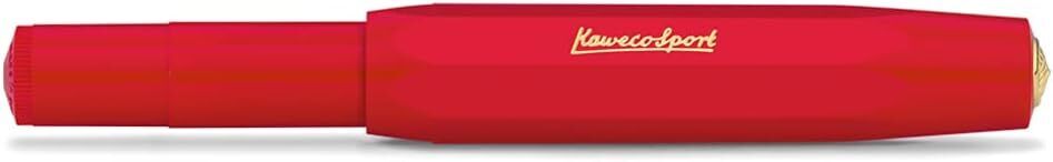 Kaweco Classic Sport Fountain Pen - Red, EF Nib, 23K Gold-Plated Steel