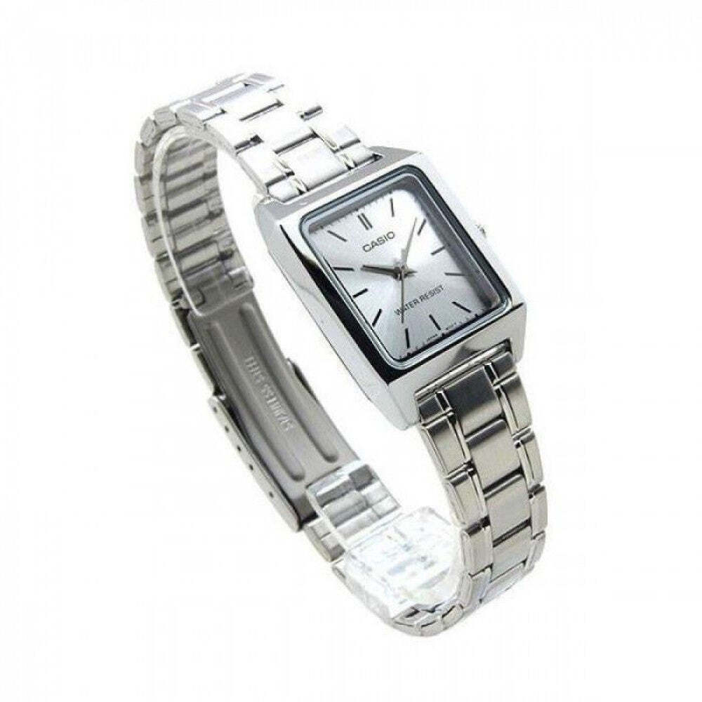 Casio LTP-V007D-2E Women's Quartz Watch NEW Silver Tone Stainless Steel Band