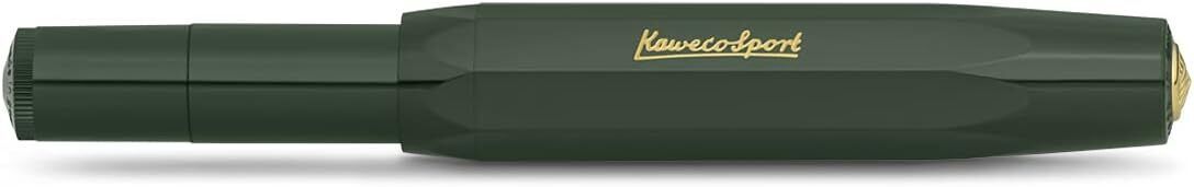 Kaweco CLASSIC SPORT Fountain Pen - Green, 23K Gold-Plated Nib, BB, 13 cm