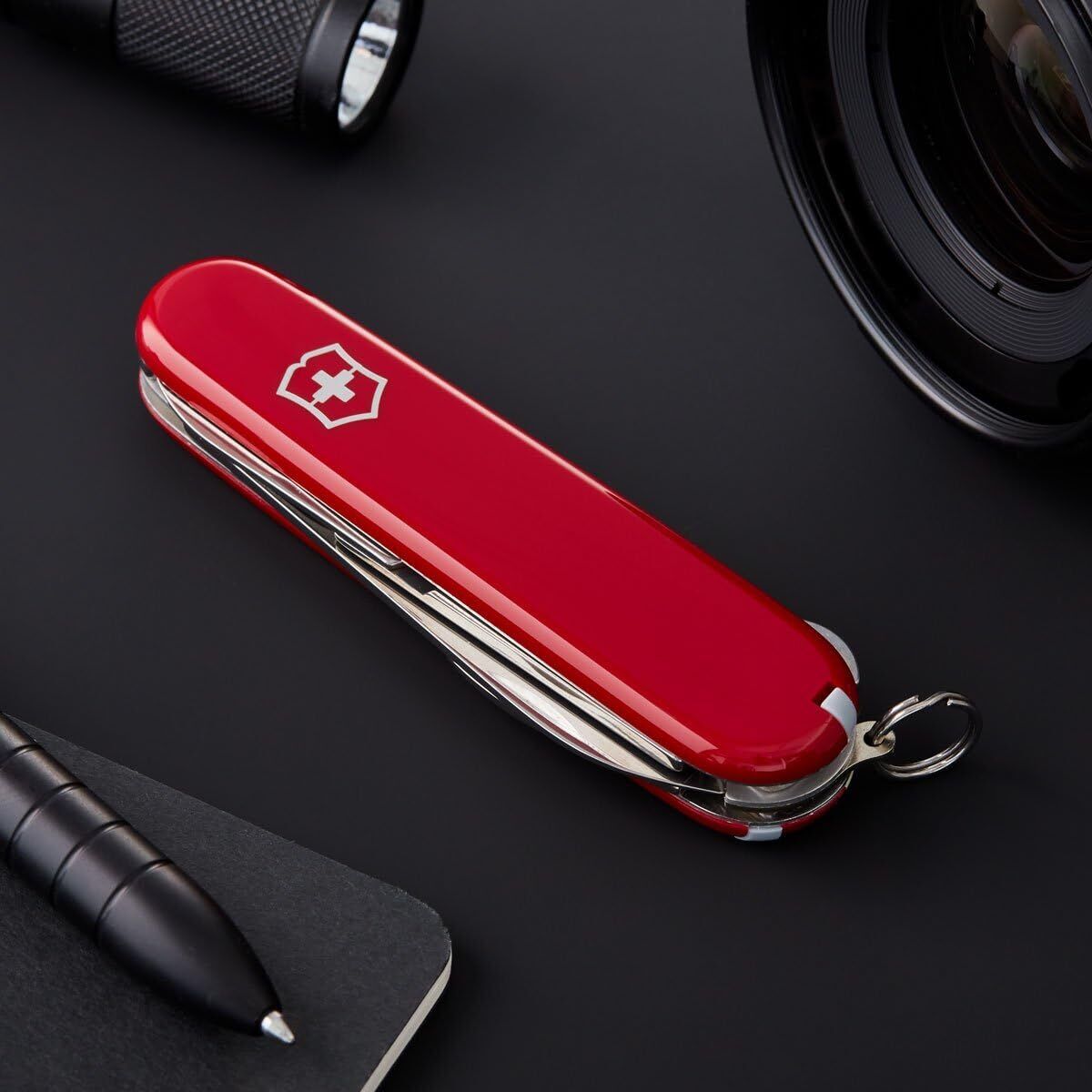 Victorinox Swiss Army Compact Pocket Knife, Red, 91mm 1.3405