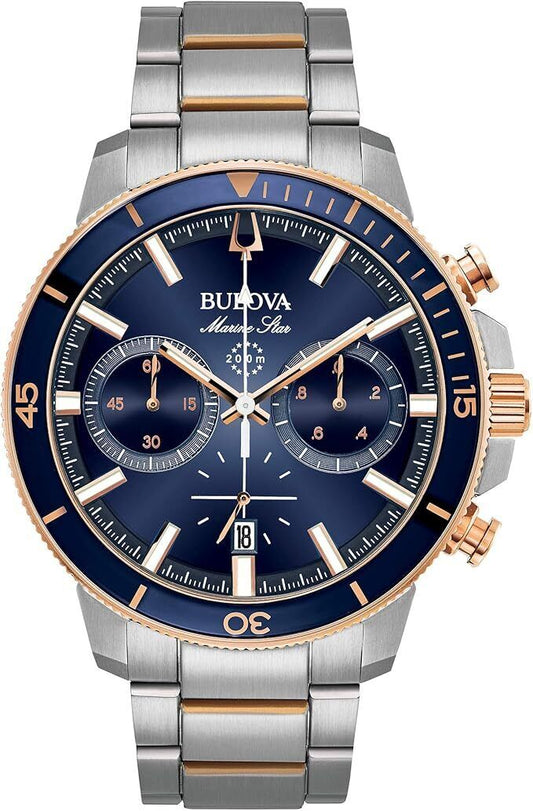 Bulova Marine Star Chronograph Blue Dial Men's Watch 98B301