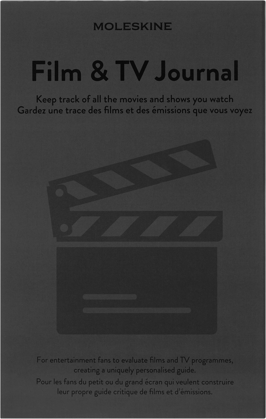 Moleskine Passion Journal, Film & TV, Hard Cover, Large (5" x 8.25") Black, 400