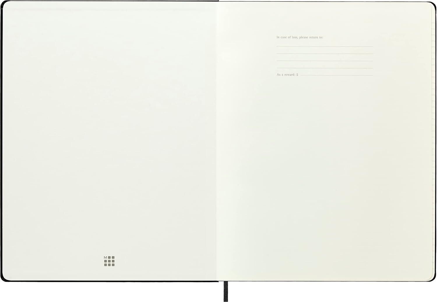 Classic Notebook, Hard Cover, XXL (8.5" X 11") Ruled/Lined, Black, 192 Pages