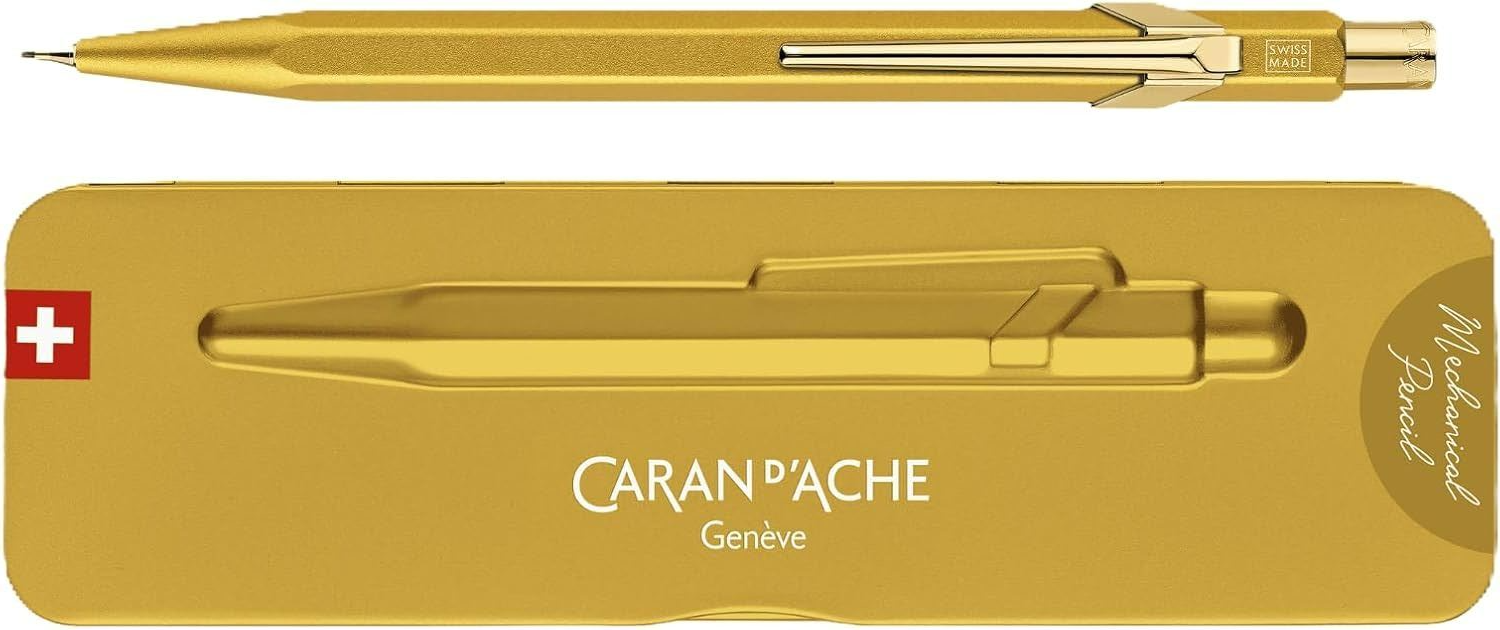 Caran d'Ache 844 Mechanical Pencil 0.7MM - Goldbar in Slimpack Case