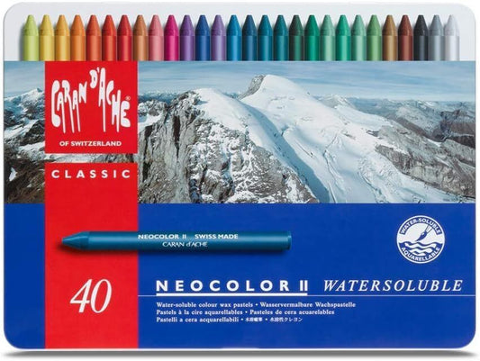 Caran d'Ache Classic Neocolor II AQUARELLE Water-Soluble Multi-colour 