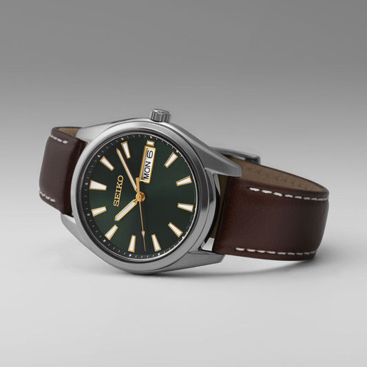 Seiko Neo Classic Quartz Green Dial Men's Watch SUR449P1
