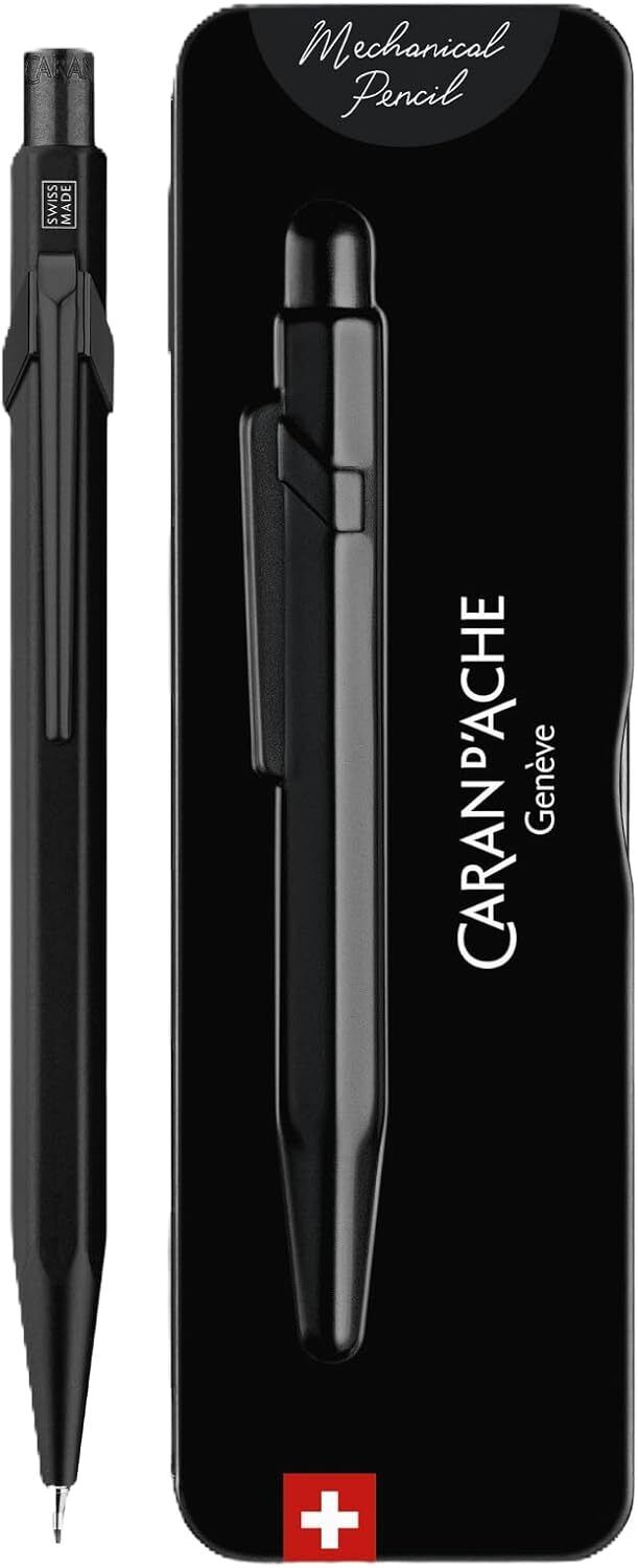 Caran d'Ache 844 Mechanical Pencil 0.7MM - Black Code in Slimpack Case