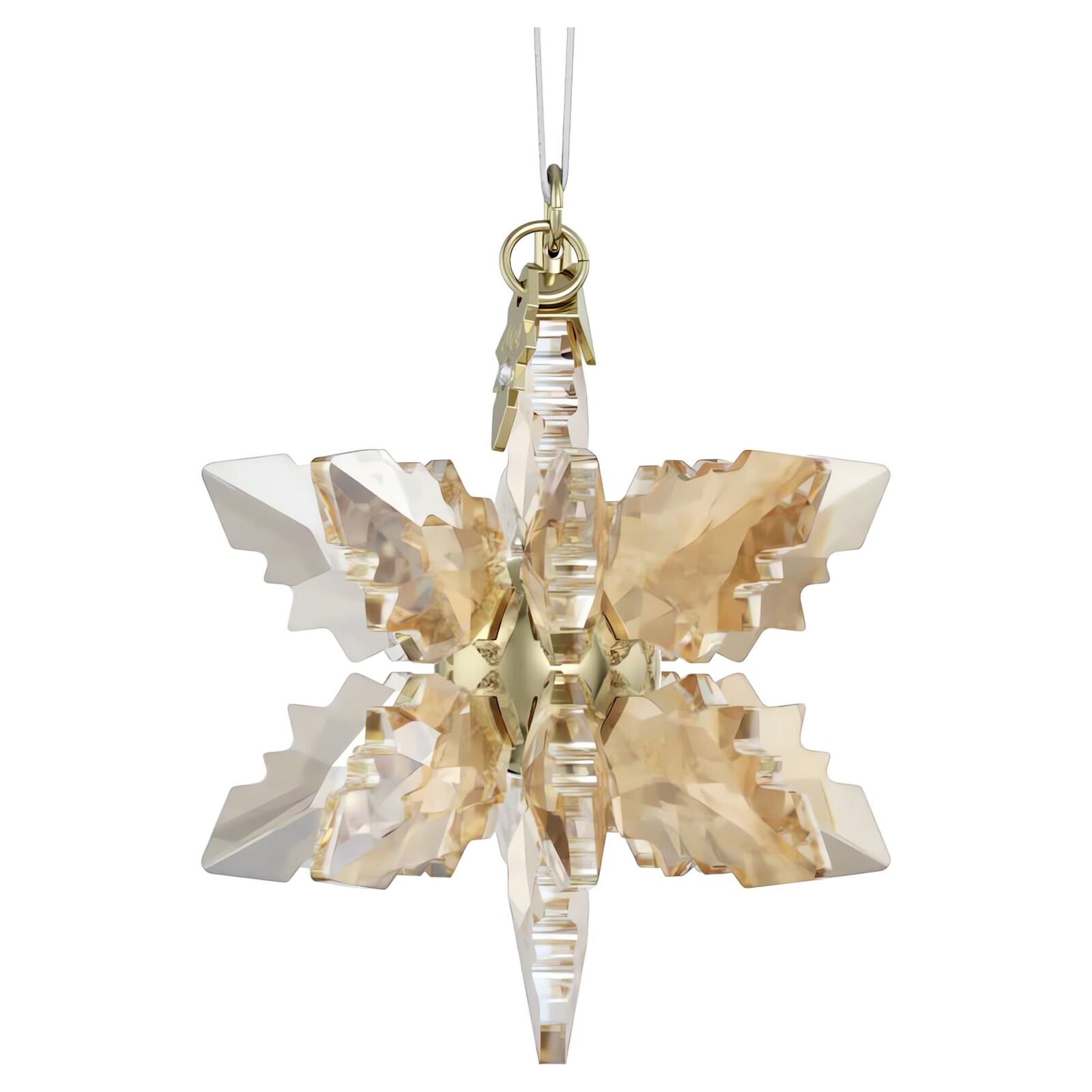 Swarovski 2024 Annual Edition 3D Snowflake Ornament - Elegant Holiday Decor Gold