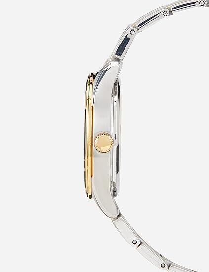 Seiko Quartz Two Tone Women's White Dial Sapphire Crystal Watch SUR474P1