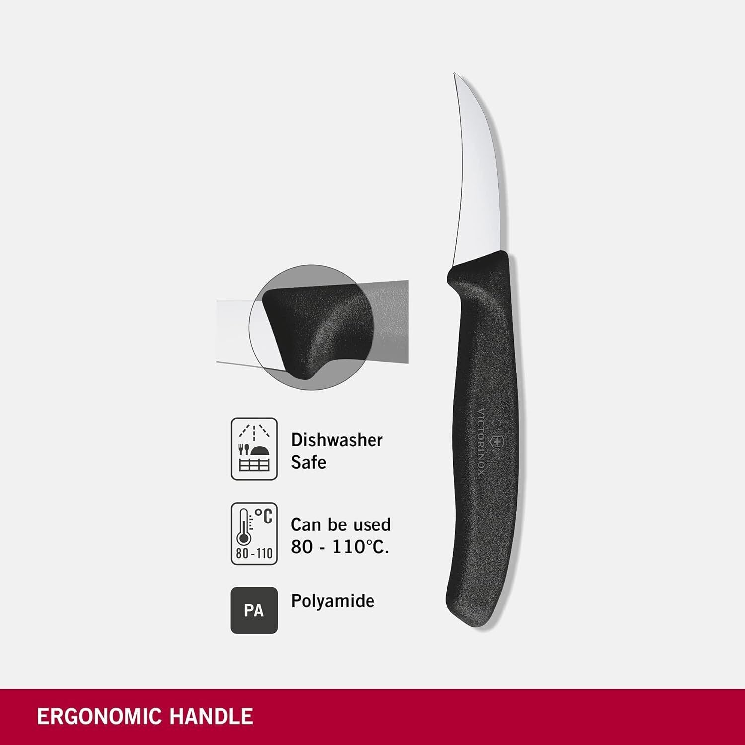 Victorinox 6.7503 Swiss Classic Paring 2½" Shaping Spear Point Blade 5/8" width