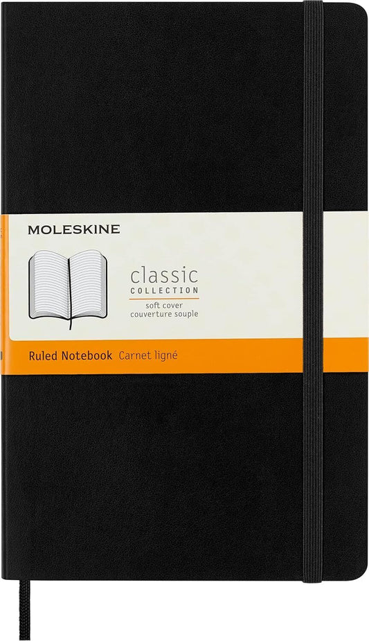 Moleskine Classic Notebook Soft Cover Large 5 x 8.25" Ruled/Lined