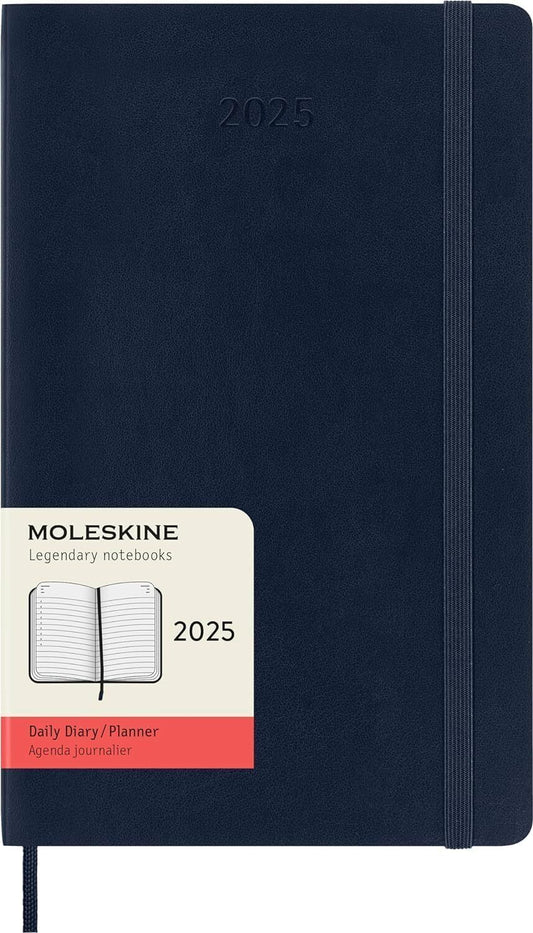 Moleskine Classic 12 Month 2025 Daily Planner, Soft Cover, Large (5" x 8.25"),