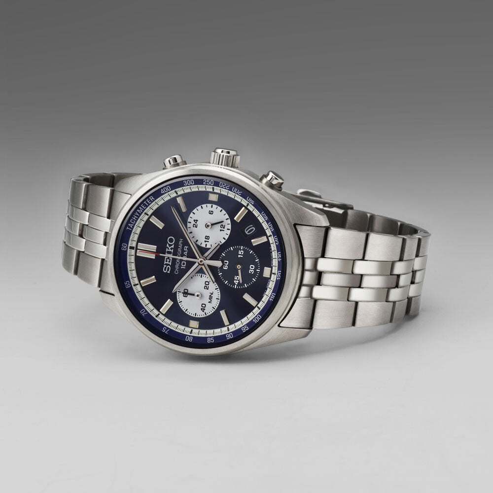 Seiko Chronograph Quartz Blue Dial Men's Watch SSB427P1