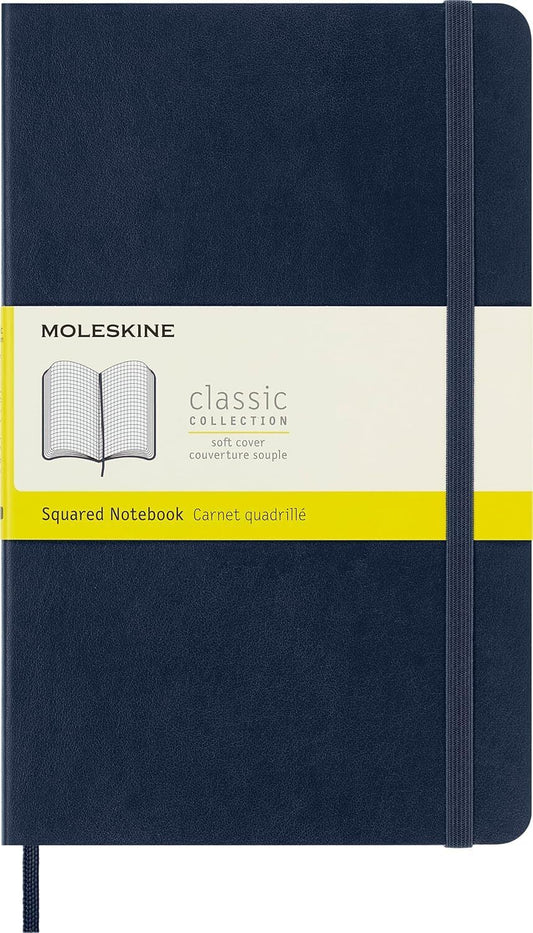 Moleskine - Classic Squared Paper Notebook - Soft Cover and Elastic Closure Jour
