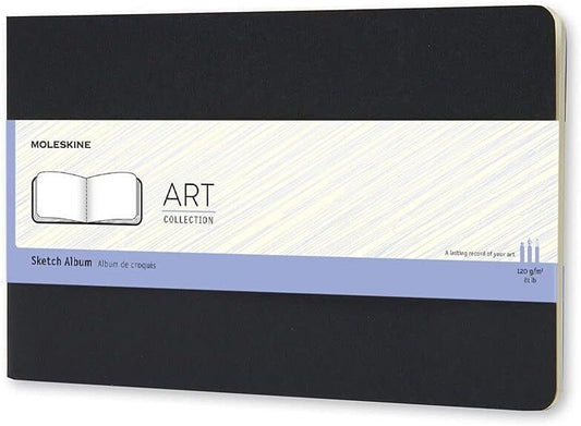 Moleskine Art Sketch Album, Hard Cover, Large (5" x 8.25") Plain/Blank, Black,