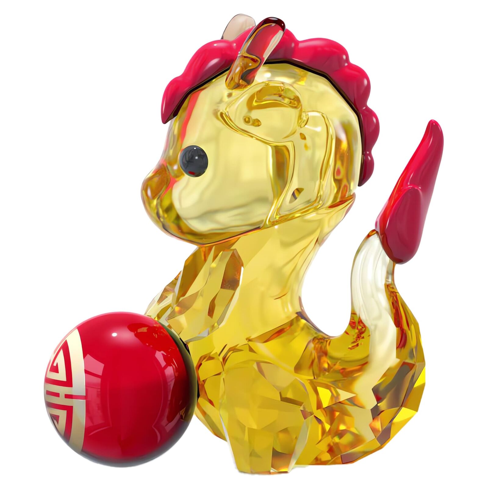 Swarovski Year of the Dragon Figurine – Multicolor Crystal Décor, 218 Facets