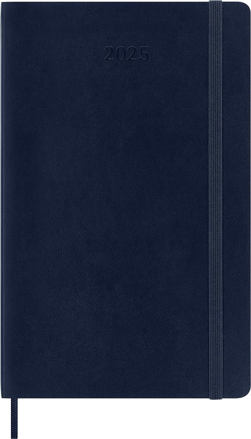 Moleskine Classic 12 Month 2025 Daily Planner, Soft Cover, Large (5" x 8.25"),