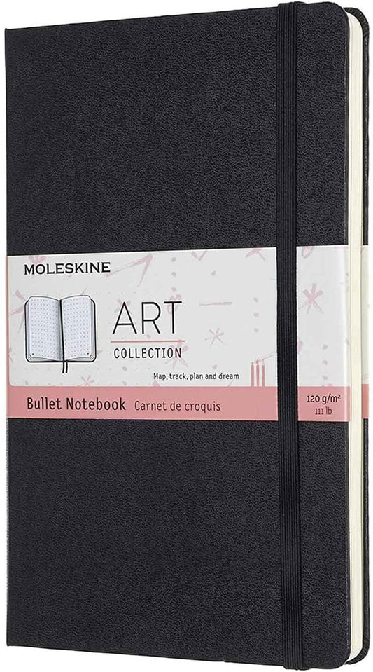Moleskine Art Bullet Dotted Paper Notebook - Hard Cover - 13 x 21cm - Black