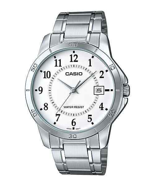 Casio MTP-V004D-7B NEW Men's Watch Stainless Steel Silver Dial Analog Date