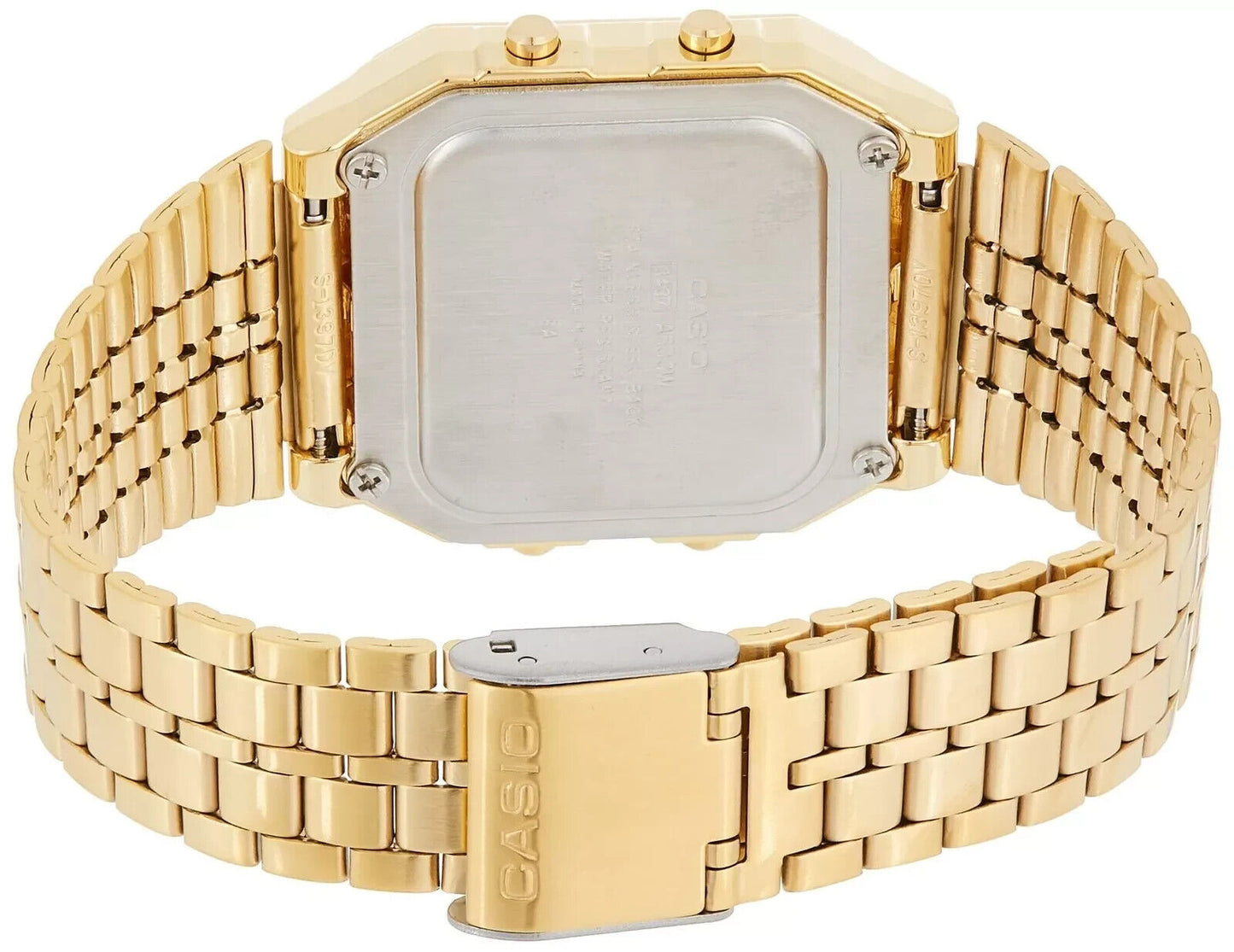 Casio A500WGA-1DF NEW Men's Watch Digital World Time Gold  Stainless Steel