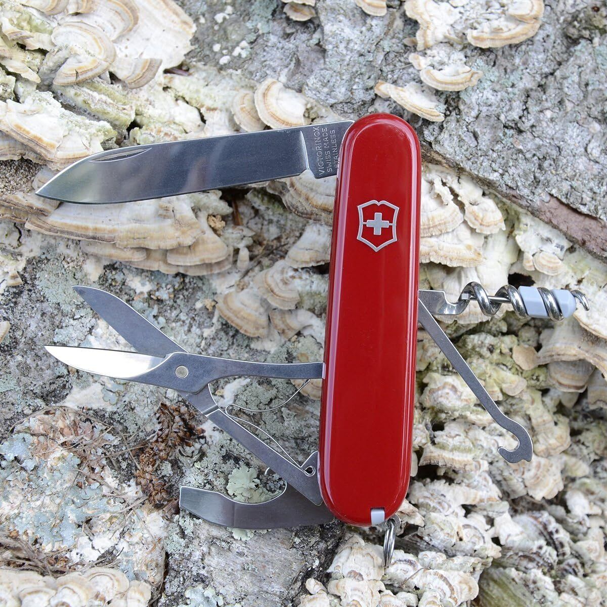 Victorinox Swiss Army Compact Pocket Knife, Red, 91mm  1.3405