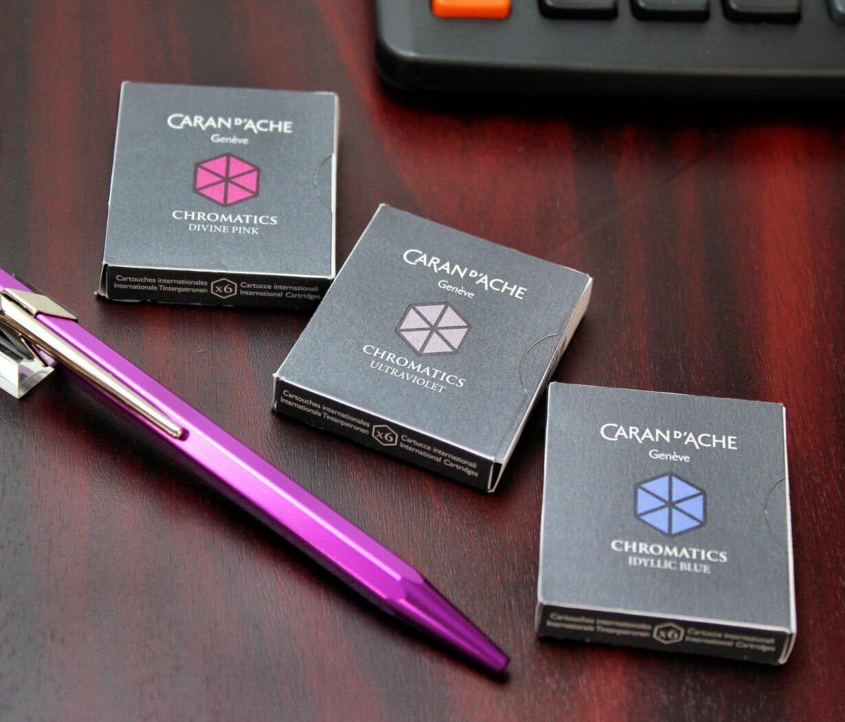 Caran d'Ache Ink Cartridges Ultra Violet Pack of 6 8021.099