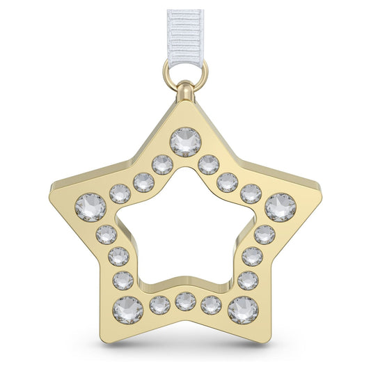 Sparkling Champagne Gold Star Ornament by Swarovski - Holiday Magic Décor Small