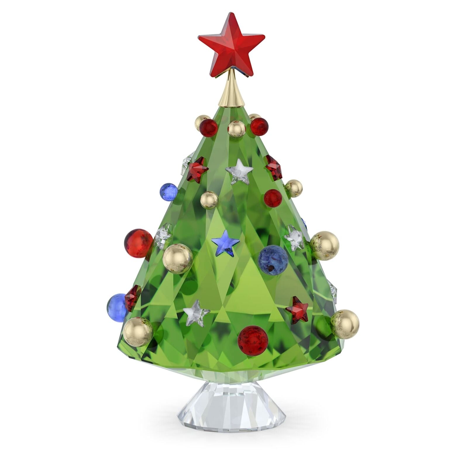 Swarovski Holiday Cheers Radiant Tree Decoration - Shimmering Green Centerpiece