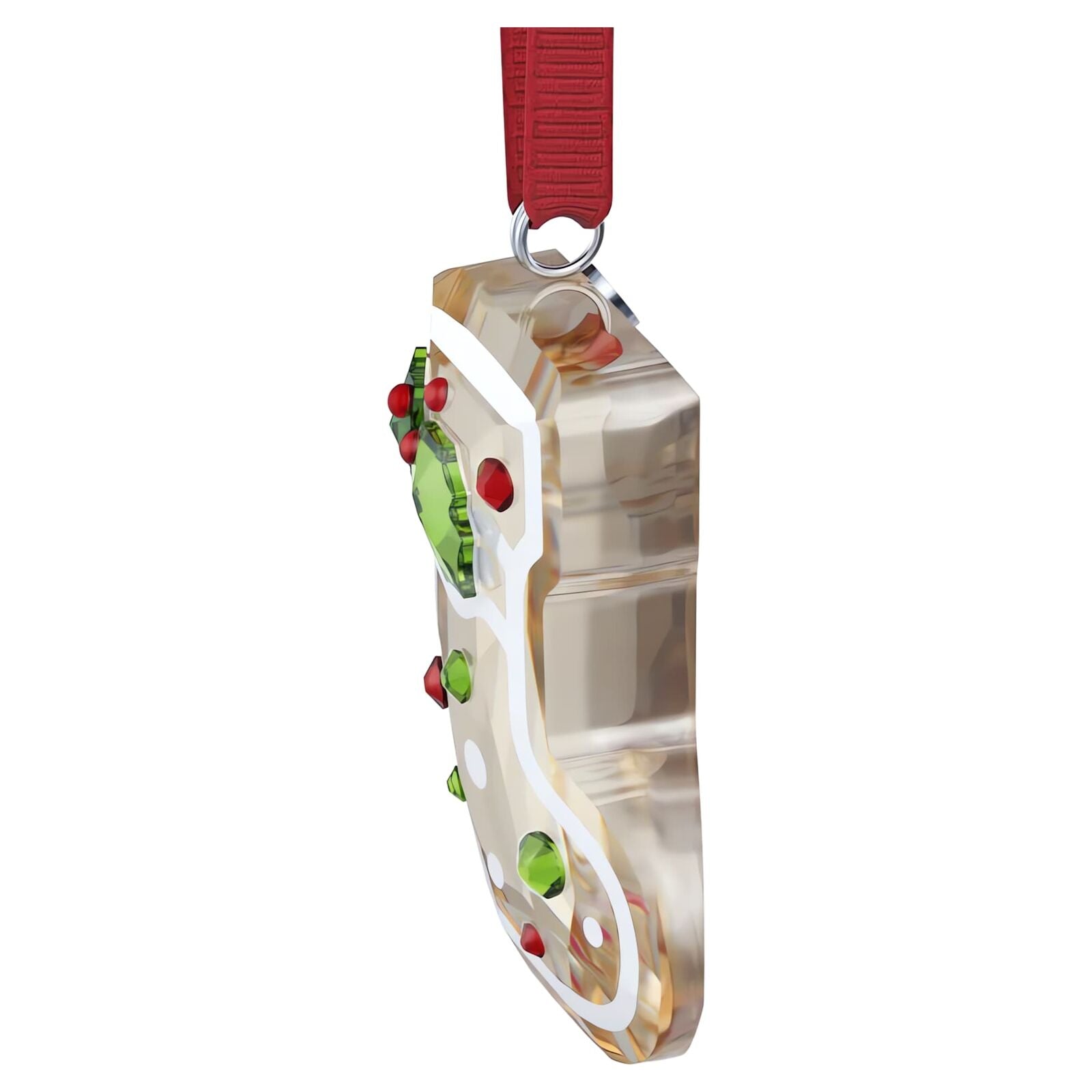 Swarovski Holiday Cheers Gingerbread Stocking Ornament - Festive Golden Decor