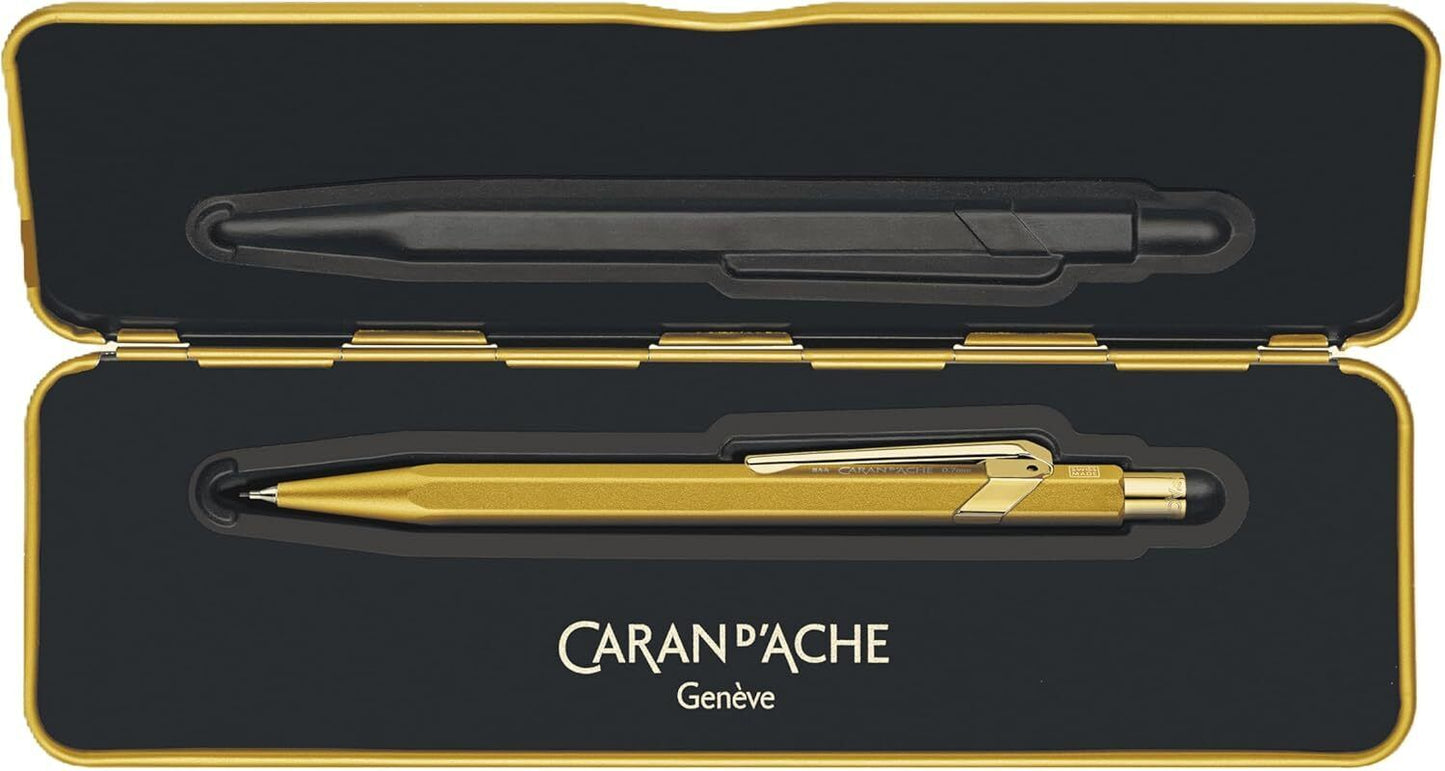 Caran d'Ache 844 Mechanical Pencil 0.7MM - Goldbar in Slimpack Case