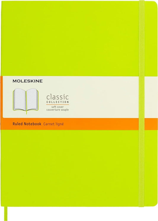 Moleskine Classic Notebook Hard Cover Large Ruled/Lined Lemon Green 192 Pages