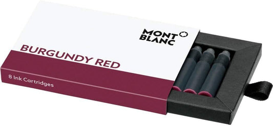 NEW MONTBLANC BURGUNDY RED 8 INK CARTRIDGES #128201