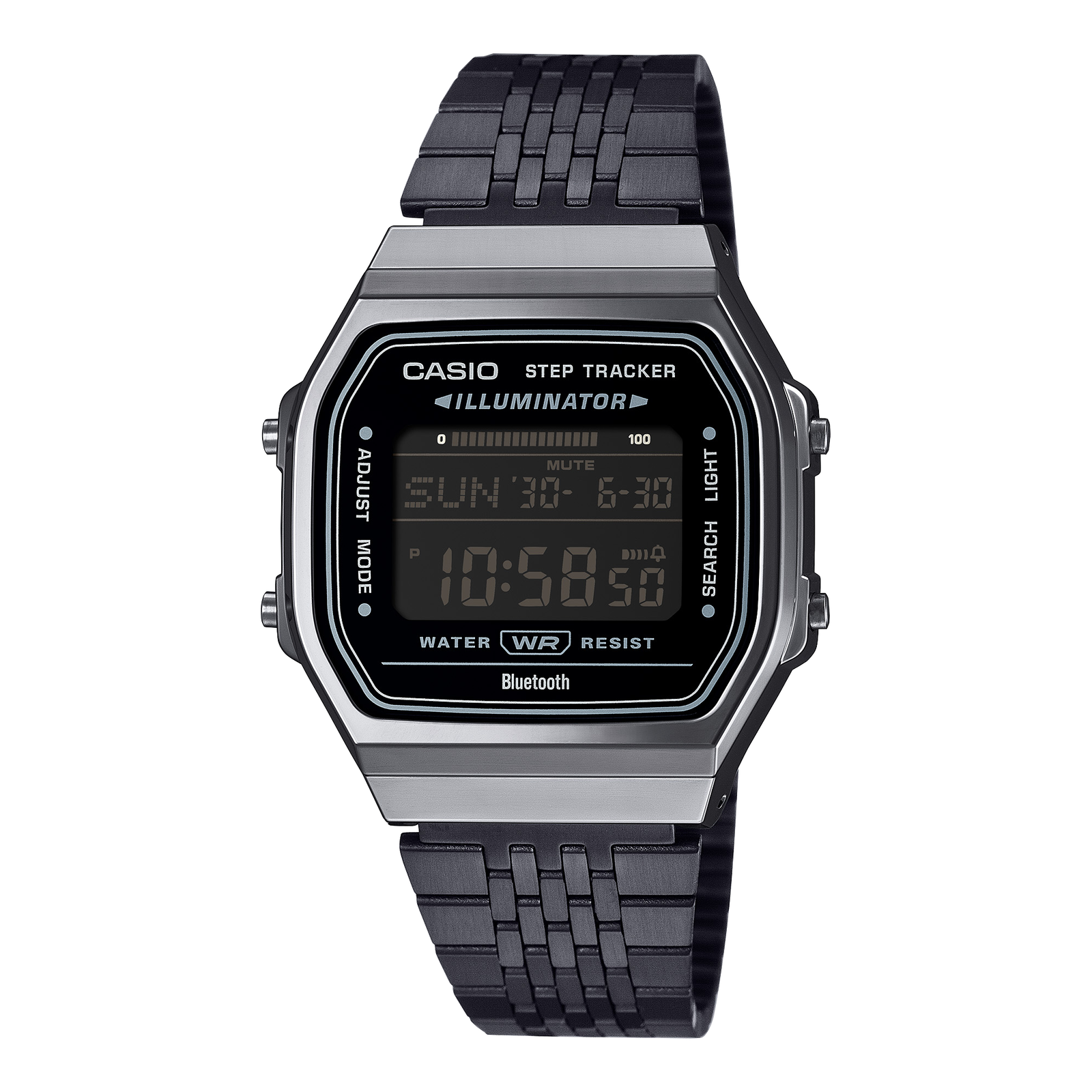 Vintage ABL-100WEGG-1B Bluetooth Fitness Watch, Retro Design, Step Tracker.