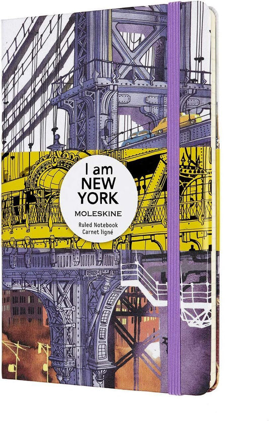 Moleskine Limited Edition Notebook I Am New York, Large, Ruled/Lined, White, ...