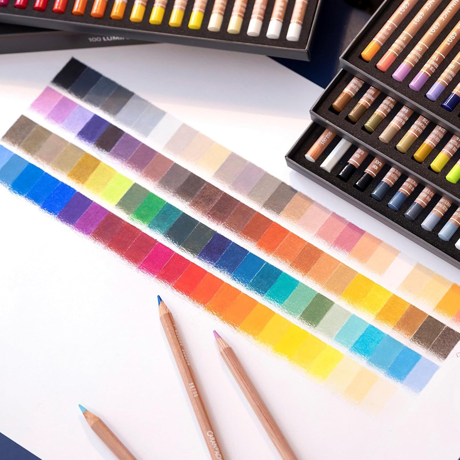 Caran d'Ache oil-based colored pencils luminance Set of 80 Wooden box