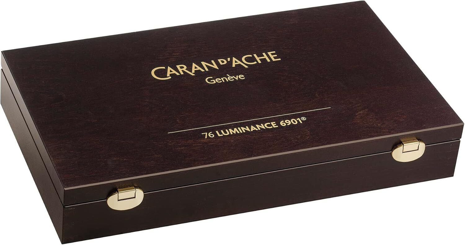 Caran d'Ache oil-based colored pencils luminance Set of 80 Wooden box