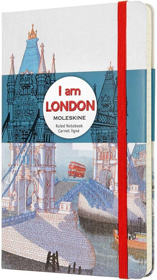 Moleskine I Am London Limited Edition White Large Ruled Notebook - New