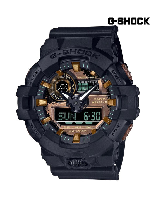Casio G-Shock GA-700RC-1A Rusted Iron Design Analog Digital Men's Sport Watch