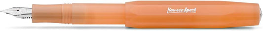 Kaweco FROSTED SPORT Fountain Pen Soft Mandarine, EF Nib, 13 cm, Premium Ink Pen